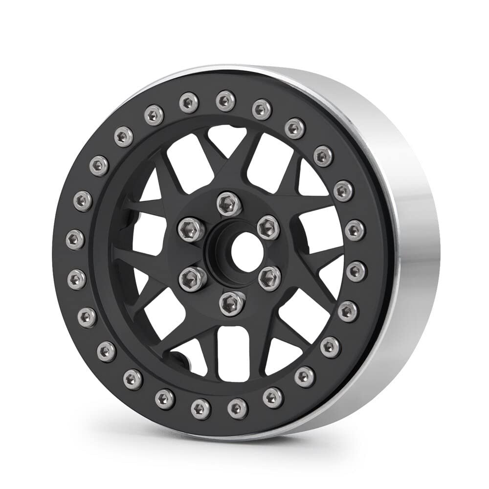 2.2" Beadlock Wheel Rims 25mm Width Metal Wheel Hub for Axial Wraith 90018 1/10 RC Crawler Car Wheel Tires Parts ( Color : 1PCS )