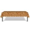 2Pcs Jungle Animal Theme Table Cover, Giraffe Print Birthday Tablecloth Supplies, Plastic Disposable Giraffe Animal Print Party Decorations Table Cover for Wildlife Themed Birthday, 54x87 In view 2