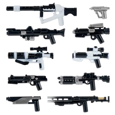 MOOXI 10Pcs Space Wars Minifigs Camouflage Version Weapon Pack Set,Compatible with Most Brand Mini People