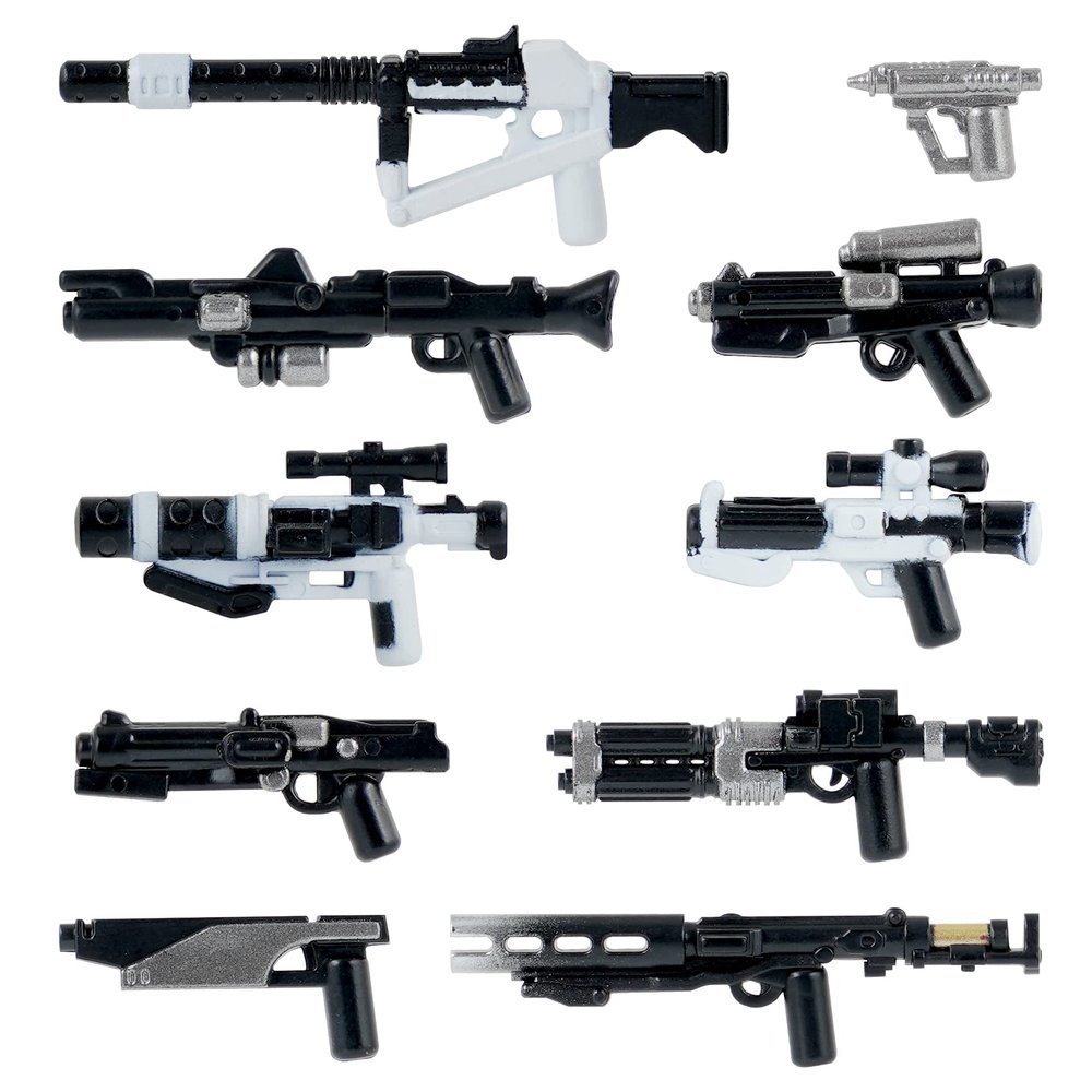 MOOXI 10Pcs Space Wars Minifigs Camouflage Version Weapon Pack Set,Compatible with Most Brand Mini People