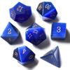 Natural Gemstone DND Dice Set,7 Pcs Blue Cat's Eye Gemstone Handmade Polyhedral D&D Dice with Gift Metal Box for Dungeons and Dragons MTG Role Playing Games (Blue Cat's Eye Gemstone) view 1
