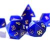 Natural Gemstone DND Dice Set,7 Pcs Blue Cat's Eye Gemstone Handmade Polyhedral D&D Dice with Gift Metal Box for Dungeons and Dragons MTG Role Playing Games (Blue Cat's Eye Gemstone) view 2