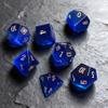 Natural Gemstone DND Dice Set,7 Pcs Blue Cat's Eye Gemstone Handmade Polyhedral D&D Dice with Gift Metal Box for Dungeons and Dragons MTG Role Playing Games (Blue Cat's Eye Gemstone) view 4