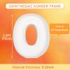 3FT Large Marquee Letters Mosaic Balloon Frame Pre-cut Foam Board Marquee Light Up Letter O for Birthday Party Decorations,Wedding,Baby Shower DIY Party Supplies (LetterO) view 2