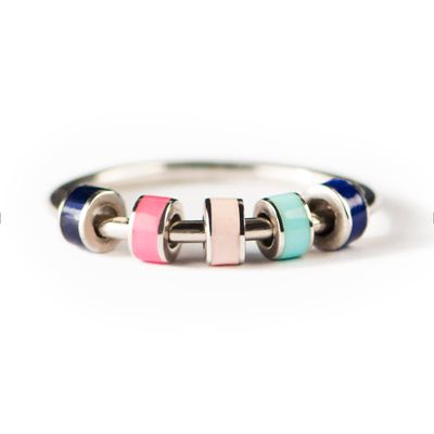STORYJEWELLERY Fidget Ring for Women, Anxiety Rings for Women, Spinner Ring, Silent Spinning Worry Rings, Fidget Jewelry, Womens Gifts, Size 8