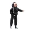 1/12 Scale Male Clothes,Men's Hoodie Pants Trousers Clothing for 6inch Male Action Figure Body Doll (Black Color) view 1