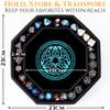 Soar Forge Dice Tray for DND and RPG - Beautiful Cerulean Blue Valknut and Dragon 9 Inch Rolling Tray Compatible with Dungeons and Dragons and Tabletop RPGs - Box Storage to Protect Dice view 3