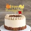 1 PCS Happy Thanksgiving Cake Topper with Maple Leaf Turkey Pumpkin Fall Theme Cake Pick for Thanksgiving Day Theme Party Cake Decorations Supplies view 4