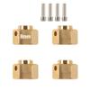 4pcs Heavier Brass 8x12mm Wheel Hex Extended Adapter for RC Crawler TRX4 TRX-4 1/10 RC Hex Wheel Hubs Adapters view 1