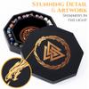 Soar Forge Dice Tray for DND and RPG - Beautiful Copper Valknut and Dragon 9 Inch Rolling Tray Compatible with Dungeons and Dragons and Tabletop RPGs - Box Storage to Protect Dice view 3