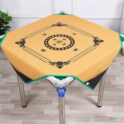 Mahjong Table Cover Mat Anti-Slip Slient Mahjong Majiang Poker Paigow Card Game Mat Tablecover 39.37 * 39.37in(100 * 100cm) with Pocket