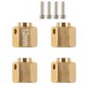 4pcs Heavier Brass 12x12mm Wheel Hex Extended Adapter for RC Crawler TRX4 TRX-4 1/10 RC Hex Wheel Hubs Adapters view 1