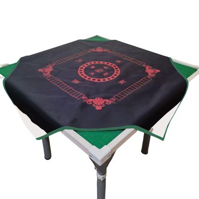Mahjong Table Cover Mat Anti-Slip Slient Mahjong Majiang Poker Paigow Card Game Mat Tablecover 39.37 * 39.37in(100 * 100cm) with Pocket