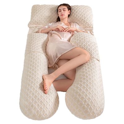 Pregnancy Pillow U-Shaped Maternity Pillow. Suitable for 55in Maternity Nursing Pillow. with Invisible Zipper for Easy Removal and Cleaning (Color : A2, Size : 140x80cm)