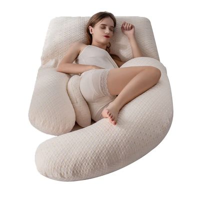 Pregnancy Pillow U-Shaped Maternity Body Pillow with Removable Cover. Size Adjustable Nursing Pillow. Multifunctional Side Sleeper Pillow (Color : A2, Size : 180x80cm)