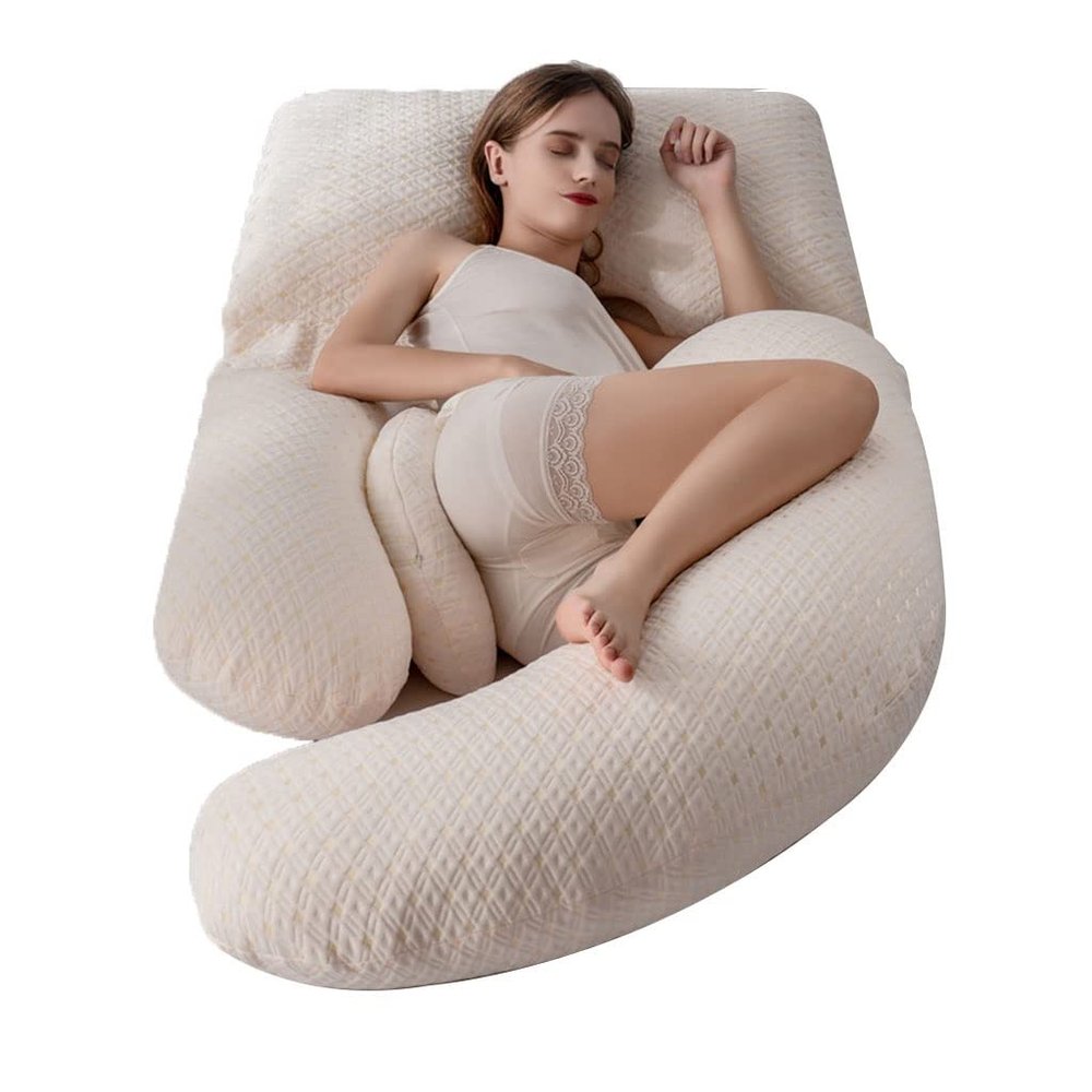 Pregnancy Pillow U-Shaped Maternity Body Pillow with Removable Cover. Size Adjustable Nursing Pillow. Multifunctional Side Sleeper Pillow (Color : A2, Size : 180x80cm)