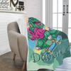 Custom Dinosaur Blanket with Name,Personalized Cute Dino Fleece Throw Blanket Customized Swadding Blanket for Toddler Baby Boys Girls Christmas Birthday Gift,30" x 40" view 2