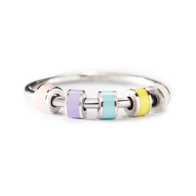 STORYJEWELLERY Fidget Ring, Anxiety Rings for Women, Spinner Ring, Silent Spinning Stress Rings, Fidget Jewelry, Gifts for Women, Size 5