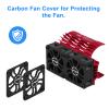 RC Cooling Fans Twin 30mm Motor Fan with Metal Heatsink 3650 3660 540 550 Brushless Motor Replacement Parts for 1/10 RC Car Truck Diameter 36-38mm Brushless Motor view 4