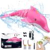 LAFALA Pink Remote Control Dolphin Toy 2.4G High Simulation Cartoon Dolphin Remote Control for Swimming Pool Bathroom Great Gift RC Boat Shark Toys for 6+ Year Old Boys and Girls (with 2 Batteries) view 1