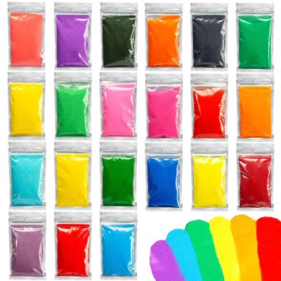 3 otters 21 PCS Colored Sand for Crafts, Sand Art Kits for Kids DIY Painting Project, Decorations for Home Wedding Decor