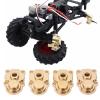Alomejor 4Pcs RC Brass Steering Knuckle Cover Portal Cover RC Axle Gear Cover for FMS 124 FCX24 RC Crawler (Gold) view 3