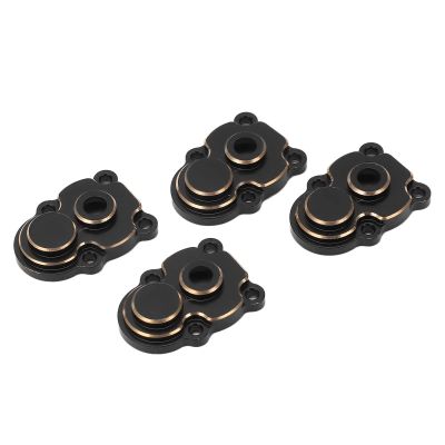 Alomejor RC Brass Steering Knuckle Cover for FMS 1/24 FCX24 Crawler, 24x17mm, 4 Pack with Screws