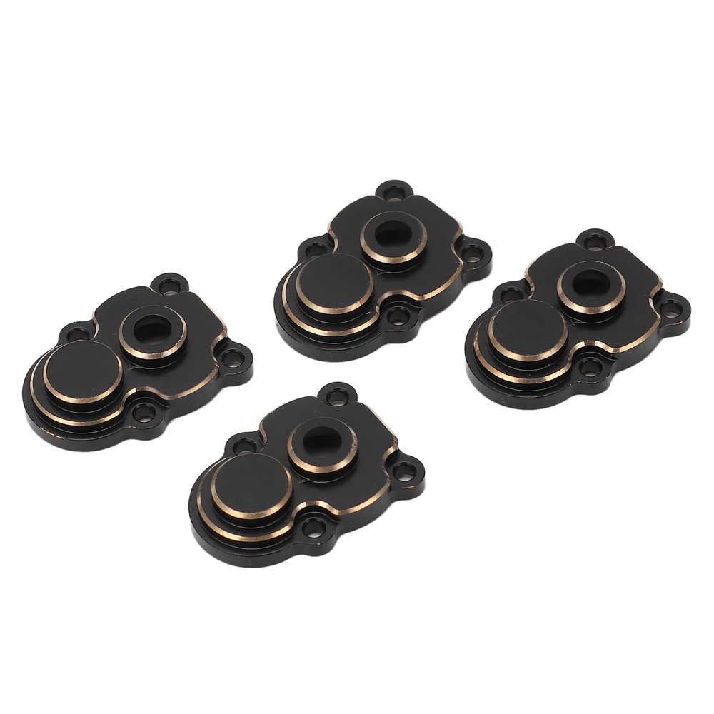 Alomejor RC Brass Steering Knuckle Cover for FMS 1/24 FCX24 Crawler, 24x17mm, 4 Pack with Screws