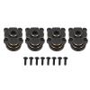 Alomejor RC Brass Steering Knuckle Cover for FMS 1/24 FCX24 Crawler, 24x17mm, 4 Pack with Screws view 2