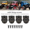 Alomejor RC Brass Steering Knuckle Cover for FMS 1/24 FCX24 Crawler, 24x17mm, 4 Pack with Screws view 4