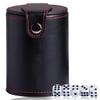 ibasenice 3sets Leather Dice Shaking Cup Dices Pu Leather Double Design Compact Portable for Bars Ktv and Pub Entertainment Easy to Read Dot Dice view 3
