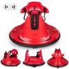 GLACER Electric Ride on Bumper Car, 12 V Soft Bumper w/2 Driving Modes, Music & LED, Adjustable Safety Belt, 360 Spin, Slow Start Function, Kids Bumper Car for 37-95 Months Old Baby Toddlers (Red) view 1