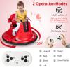 GLACER Electric Ride on Bumper Car, 12 V Soft Bumper w/2 Driving Modes, Music & LED, Adjustable Safety Belt, 360 Spin, Slow Start Function, Kids Bumper Car for 37-95 Months Old Baby Toddlers (Red) view 2
