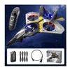 2023 New V17 Jet Fighter Stunt RC Airplane, Drop-Resistant Remote Control Aero Jet Drone with 360 Stunt Spin Gravity Sensing  Lights, RC Fighter Jet Planes Easy Fly RC Glider for Beginner (Silver) view 1