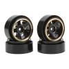 4Pcs 1.3 Inch Beadlock Wheel Rims for FCX24 1/18 1/24 Scale Crawler Car, Aluminum Alloy Brass Weighted Wheel Hub, Easy to Install and Disassemble, Metal Beadlock Wheels Rims view 1
