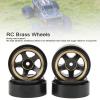 4Pcs 1.3 Inch Beadlock Wheel Rims for FCX24 1/18 1/24 Scale Crawler Car, Aluminum Alloy Brass Weighted Wheel Hub, Easy to Install and Disassemble, Metal Beadlock Wheels Rims view 2