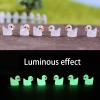 20 Pieces Tiny Ducks, Luminous Mini Resin Ducks, Glow in The Dark Miniature Ornament Ducks for DIY Garden Dollhouse Duck Accessories, Miniature Ducks Decoration for Xmas Birthday Party Favors view 2