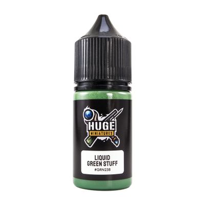 Huge Miniatures Green Stuff, Liquid Modeling Compound 1oz Bottle