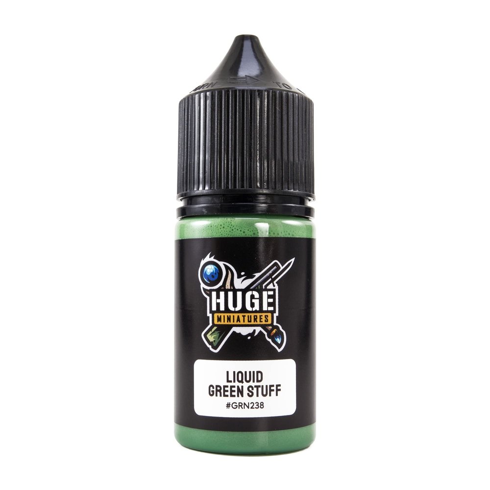 Huge Miniatures Green Stuff, Liquid Modeling Compound 1oz Bottle