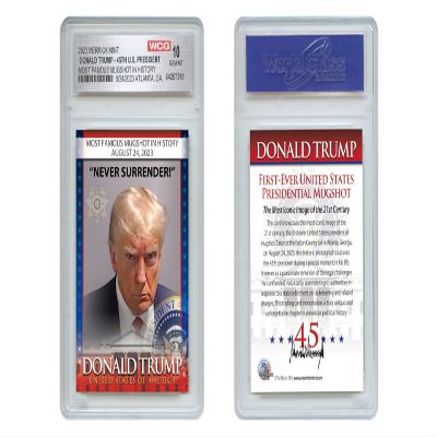 Merrick Mint 2023 Donald Trump 45th President MAGA Official Mugshot Photo Trading Card - Graded GEM-MINT 10