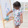 Bumkins Disney Short Sleeve Smock, Toddler Reusable Waterproof Bib for Girls and Boys 3-7 Years, Junior Childrens, Kids Paint Apron, Arts, Crafts and Play with Pocket, Soft Fabric, Mickey Mouse view 3