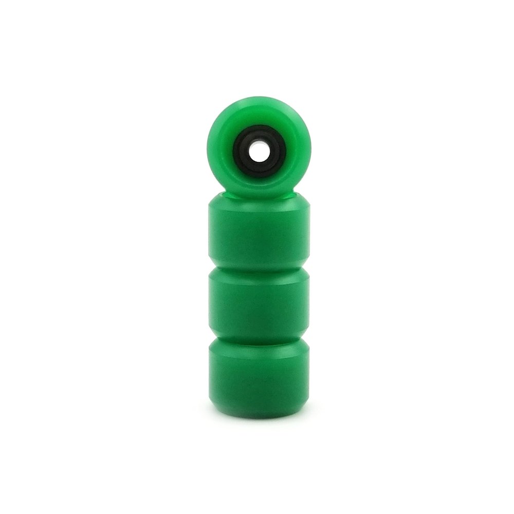 SPITBOARDS Fingerboard Pro Wheels with Real Ball Bearings, Professional CNC Polyurethan Quality, Street Wheels Shape (Green)