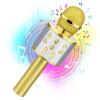 Viposoon Birthday Gifts for 3-11 Year Old Girls, Bluetooth Karaoke Microphone for Kids Gifts for Teenage Girls Christmas Stocking Stuffers for Kids Popular Toys for 4-12 Year Old Boys Girls - Gold view 1