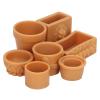 Agatige 7 Pcs Dollhouse Flower Pot, 1:12 Simulation Mini Cute Craft Flower Pots for Dollhouse Garden Decoration view 1