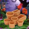 Agatige 7 Pcs Dollhouse Flower Pot, 1:12 Simulation Mini Cute Craft Flower Pots for Dollhouse Garden Decoration view 2