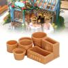Agatige 7 Pcs Dollhouse Flower Pot, 1:12 Simulation Mini Cute Craft Flower Pots for Dollhouse Garden Decoration view 4