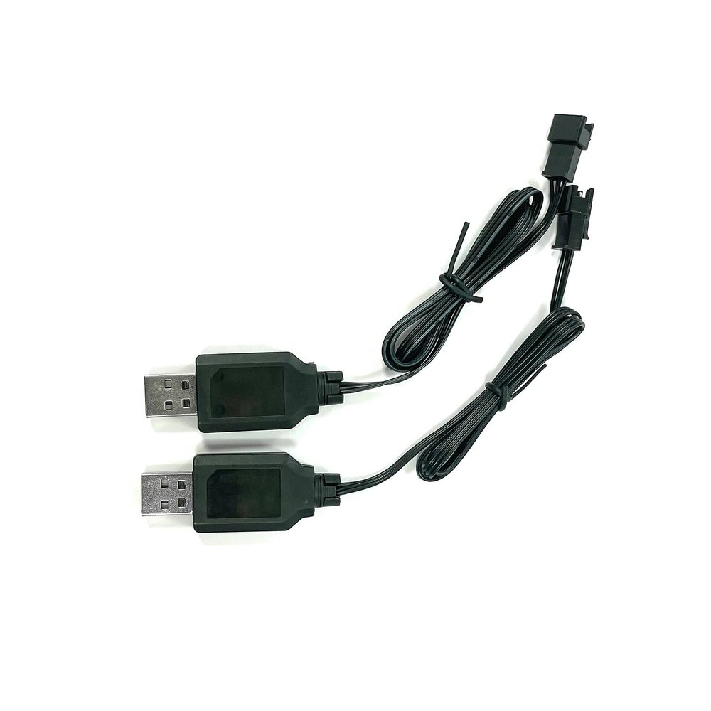 2 Pack 7.4V SM-3P USB Charger Cable Replacement for CROBOLL 1:12 RC Truck Battery