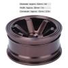 HERCHR 12mm Hex Hubs Metal Wheel Hub, 4pcs Aluminium Alloy Wheel Hub for Universal 1/10 Flat Running Drift RC Car Model Accessory Wheel Rims RC Wheel Rims Set Rc Drift Wheels(Coffee) view 4