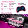 OTTARO Ride on Cars Vehicles 2 Seater, Battery Powered 12V Large Electric Truck for Kids with Remote Control, Spring Suspension, LED Lights, Music(Pink) view 4