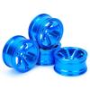 12mm Hex Hubs Metal Wheel Hub Metal Wheel Hub, 4pcs Aluminium Alloy Wheel Hub for Universal 1/10 Flat Running Drift RC Car Model Accessory Wheel Rims RC Wheel Rims Set Rc Drift Wheels(Blue) view 1